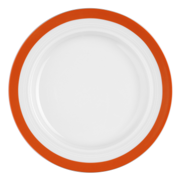 Teller flach 20 cm Vitalis rotes Band 34116