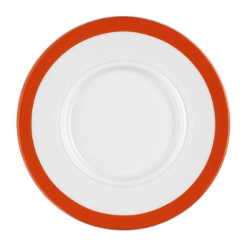 Untertasse 1  15,5 cm Vitalis rotes Band 34116