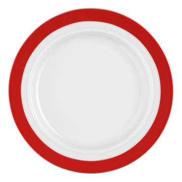 Teller flach 20 cm Vitalis rotes Band 34193
