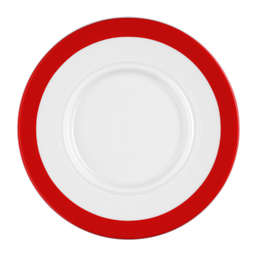 Untertasse 1  15,5 cm Vitalis rotes Band 34193