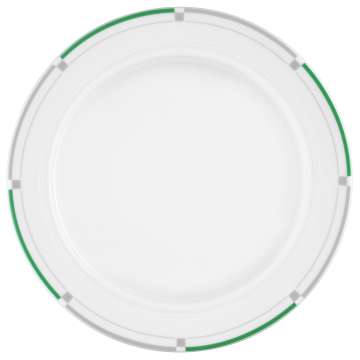Teller flach 25,5 cm Vitalis grün-grau 34281