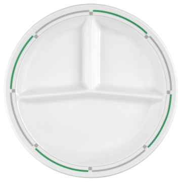 V219 IM_Platte rund 3 tlg. 25,5 cm Vitalis grün-grau 34281