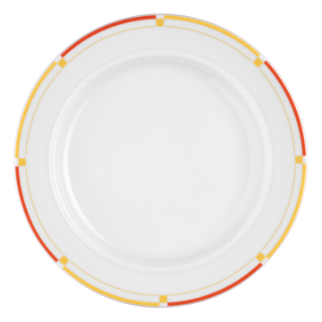 Teller flach 20 cm Vitalis dunkelgelb-rot 34290