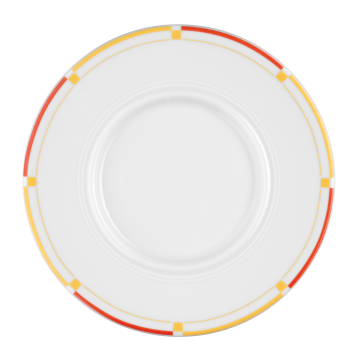 Untertasse 1  15,5 cm Vitalis dunkelgelb-rot 34290