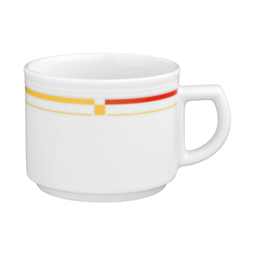 Obertasse 1  0,18 l Vitalis dunkelgelb-rot 34290