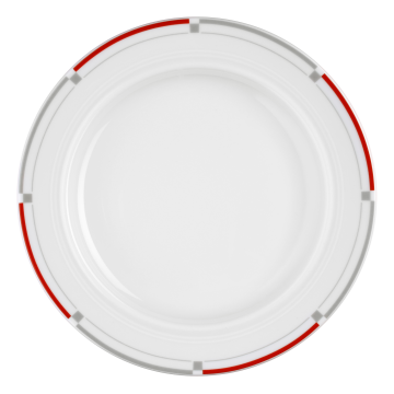 Teller flach 20 cm Vitalis rot-grau 34440