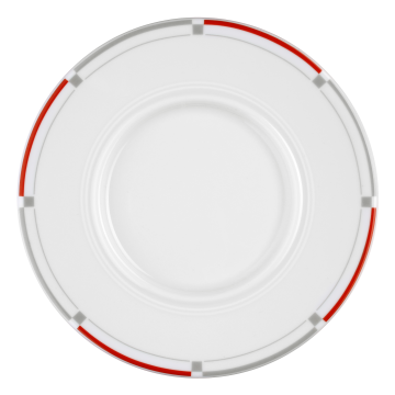 Untere zur Suppentasse 17,5 cm Vitalis rot-grau 34440