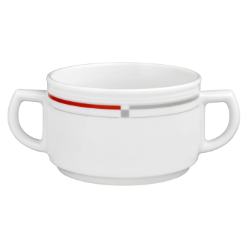 Obere zur Suppentasse 0,35 l Vitalis rot-grau 34440