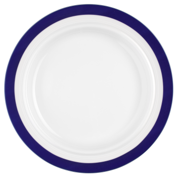 Teller flach 25,5 cm Vitalis blaues Band 34708