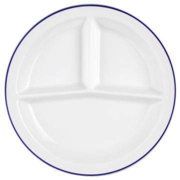 V219 IM_Platte rund 3 tlg. 25,5 cm Vitalis blaues Band 34708