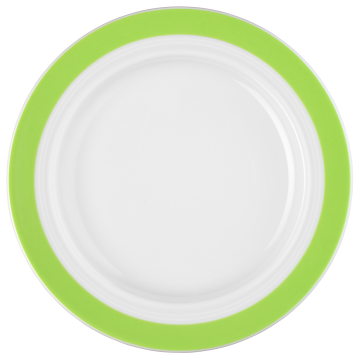 Teller flach 25,5 cm Vitalis grünes Band 34927