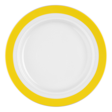 Teller flach 20 cm Vitalis gelbes Band 34928