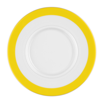 Untertasse 1  15,5 cm Vitalis gelbes Band 34928