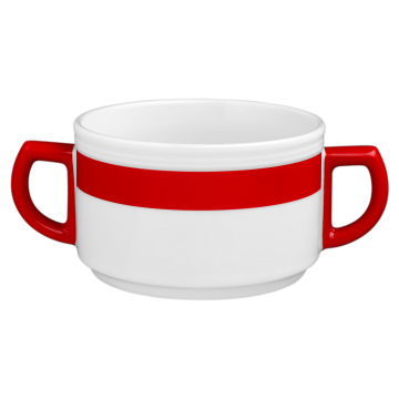 Obere zur Suppentasse 0,35 l Vitalis dunkelrotes Band 34929