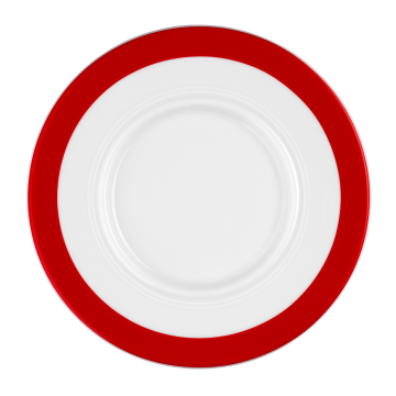 Untertasse 1  15,5 cm Vitalis dunkelrotes Band 34929