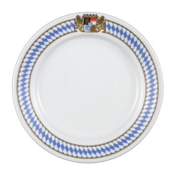 Teller flach 21 cm Fahne 1/2 Dick Bayern 27110