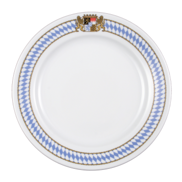 Teller flach 23 cm Fahne 1/2 Dick Bayern 27110