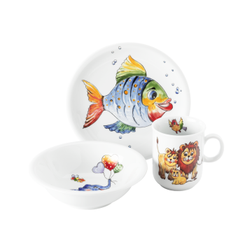 Kinder-Set 3-teilig W Compact Bunte Tierwelt 25179