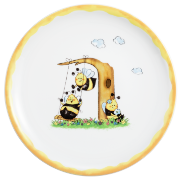 Speiseteller rund 25,5 cm Compact Fleißige Bienen 65152