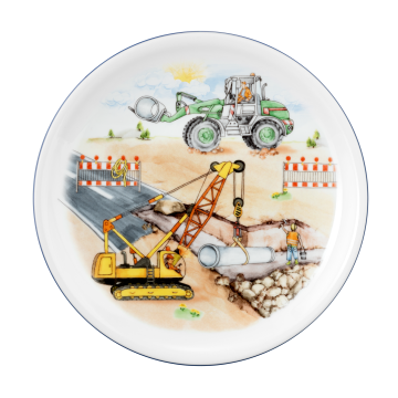 Speiseteller rund 25,5 cm Compact Auf der Baustelle 65285