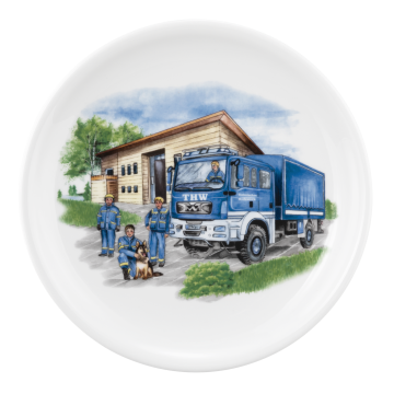 Speiseteller rund 25,5 cm Compact Blaulicht 65501