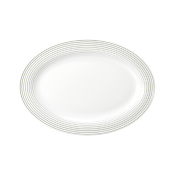 Platte oval 25 cm Blues Perlgrau 57718