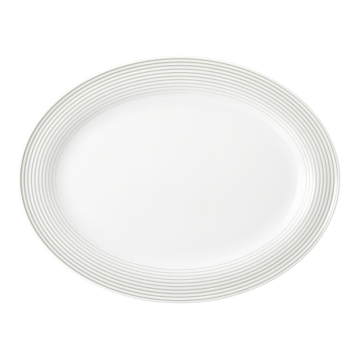 Platte oval 31 cm Blues Perlgrau 57718