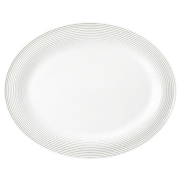 Platte oval 35 cm Blues Perlgrau 57718