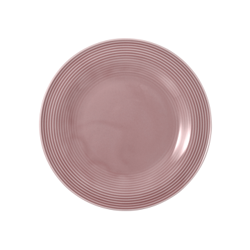 Frühstücksteller rund 23 cm Beat Altrosa uni