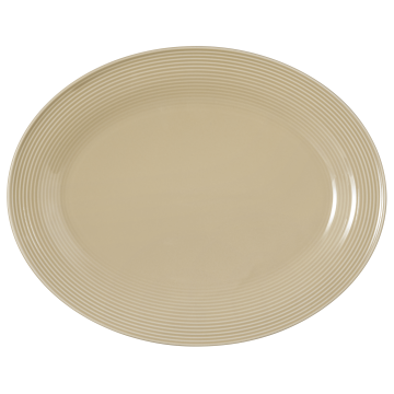 Servierplatte oval 35x28 cm Beat Sandbeige uni