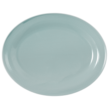Servierplatte oval 35x28 cm Beat Arktisblau uni