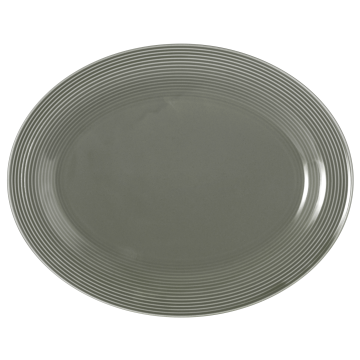 Servierplatte oval 35x28 cm Beat Perlgrau uni