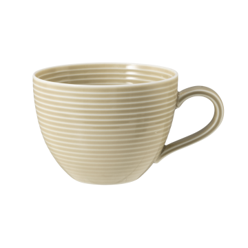 Kaffeeobertasse 0,26 l mit Relief Beat Sandbeige uni