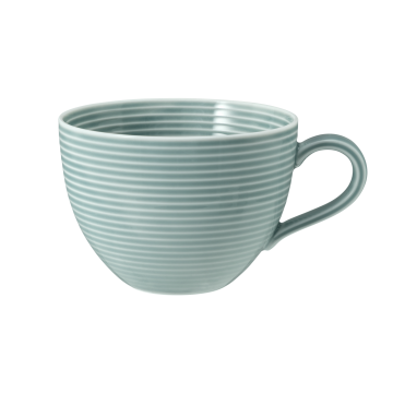 Milchkaffeeobertasse 0,35 l mit Relief Beat Arktisblau uni