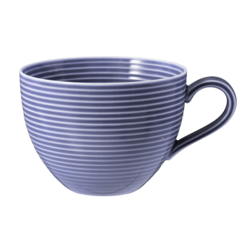 Milchkaffeeobertasse 0,35 l mit Relief Beat Fliederblau uni