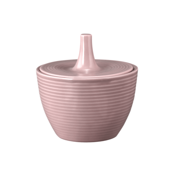 Zuckerdose 0,27 l mit Relief Beat Altrosa uni