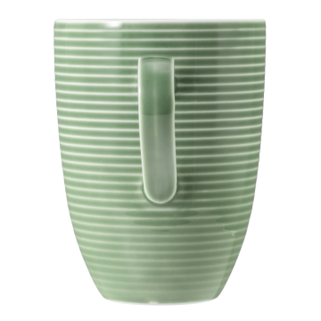 Becher mit Henkel 0,35 l mit Relief Beat Salbeigrün uni