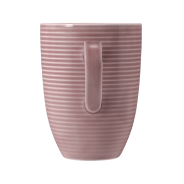 Becher mit Henkel 0,35 l mit Relief Beat Altrosa uni