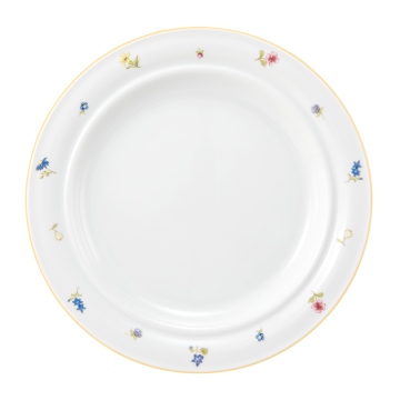 Teller flach 25,5 cm (Systemteller) Community Streublume gelbe Linie 57387