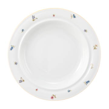 Teller halbtief 25,5 cm Community Streublume gelbe Linie 57387