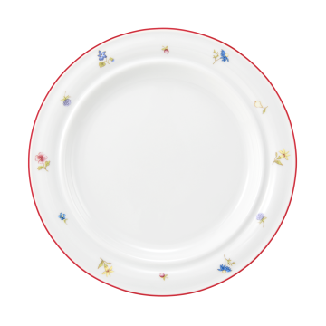 Teller flach 23 cm Fahne Community Streublume rote Linie 57388