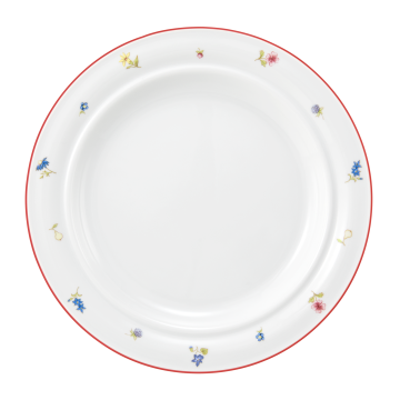 Teller flach 25,5 cm (Systemteller) Community Streublume rote Linie 57388