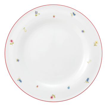 Teller flach 28 cm Community Streublume rote Linie 57388