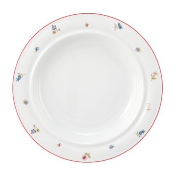 Teller halbtief 25,5 cm Community Streublume rote Linie 57388