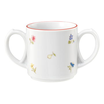 Becher mit 2 Henkel 0,28 l Community Streublume rote Linie 57388