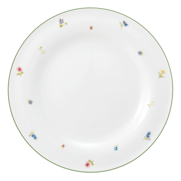 Teller flach 28 cm Community Streublume grüne Linie 57389