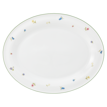 Platte oval 35 cm Community Streublume grüne Linie 57389