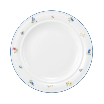 Teller flach 20 cm Fahne Community Streublume blaue Linie 57390