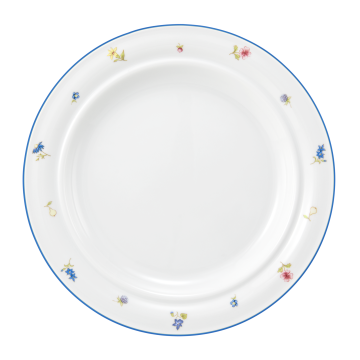 Teller flach 25,5 cm (Systemteller) Community Streublume blaue Linie 57390