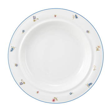 Teller halbtief 25,5 cm Community Streublume blaue Linie 57390